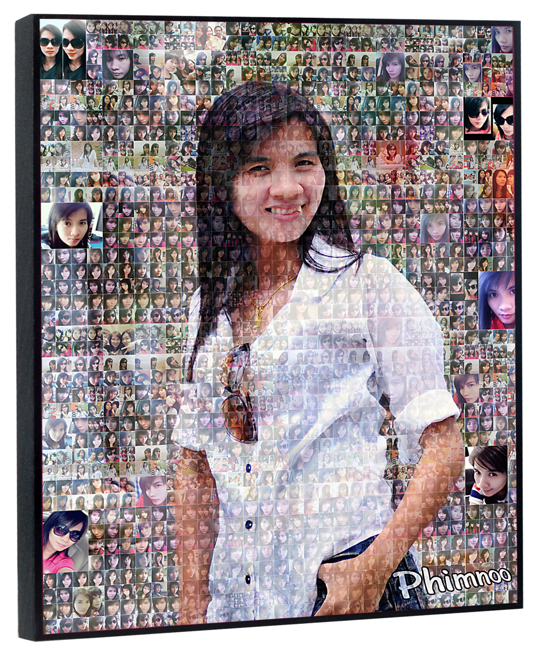 Mosaic Photo ขนาด16x20 นิ้ว กรอบลอยด้าน