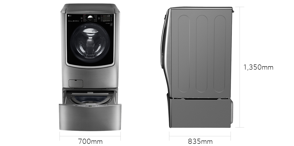 เครื่องซักผ้าฝาหน้า LG ซักอบ ขนาด 21kg อบ 12kg รุ่น F2721HTWV