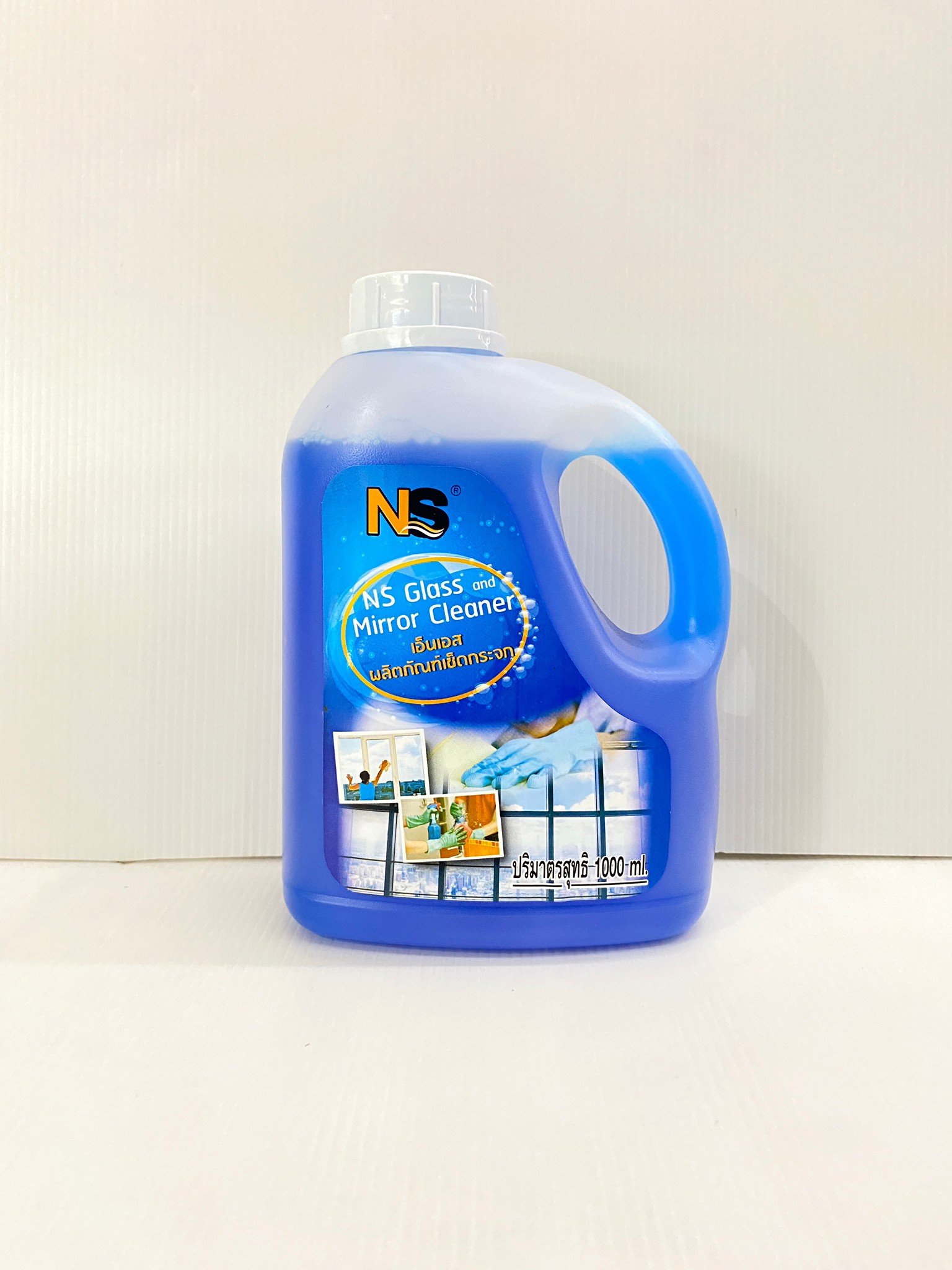 NS HOME น้ำยาเช็ดกระจก รุ่น MOP-048 ขนาด 1 ลิตร ใช้ได้กับกระจกทุกชนิด แท้ 100%