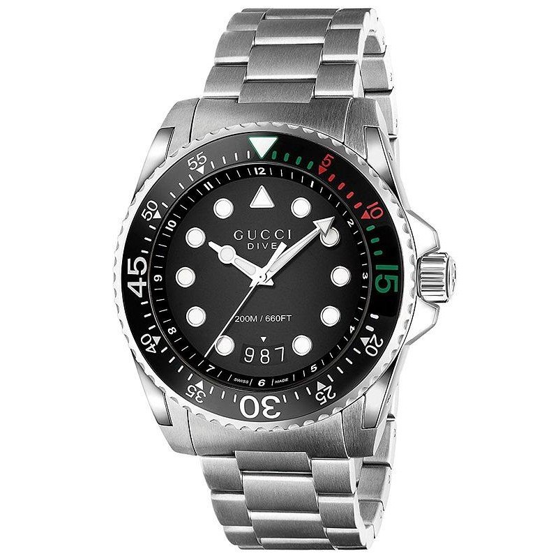 Gucci YA136208 นาฬิกา Dive Quartz 45mm Men's Watch