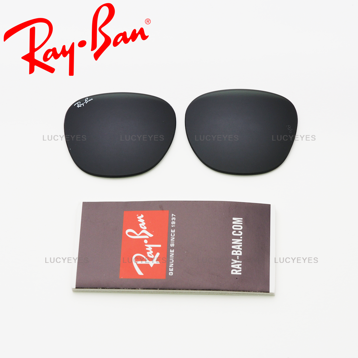 เลนส์ RAYBAN แท้ 100% RB3016 W0365, RB3016 W0366, CLUBMASTER เลนส์สีเขียวดำ G-15