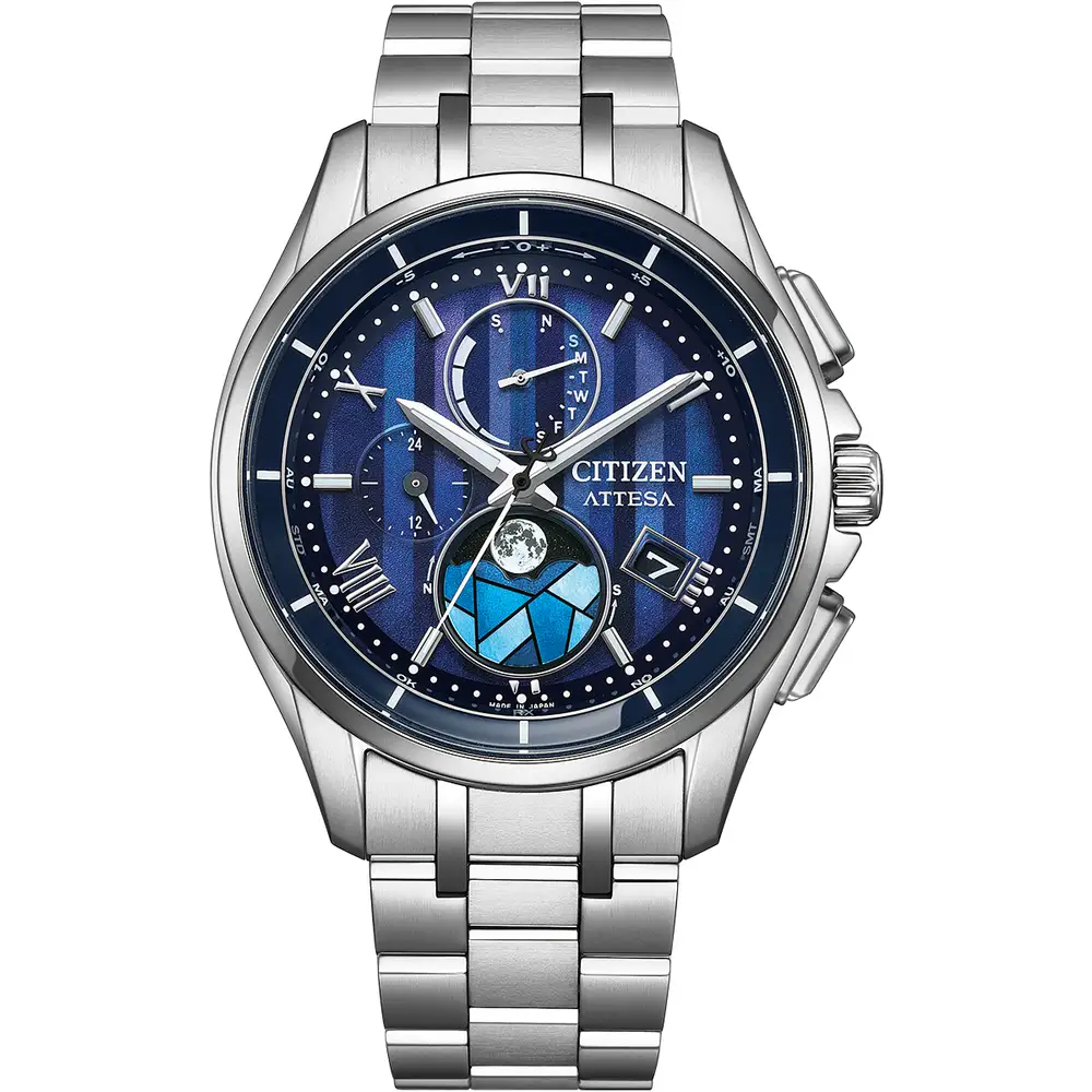 Citizen BY1000-51L นาฬิกาผู้ชาย ATTESA Moon Phase Radio Controlled Titanium Eco-Drive Limited 2,200pcs Men's Watch