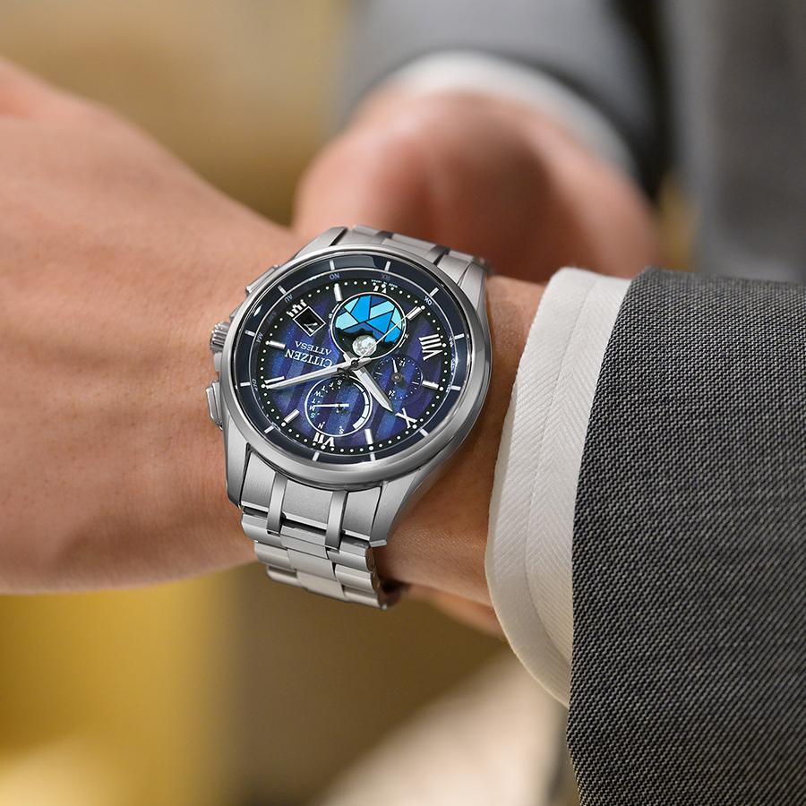 Citizen BY1000-51L นาฬิกาผู้ชาย ATTESA Moon Phase Radio Controlled Titanium Eco-Drive Limited 2,200pcs Men's Watch
