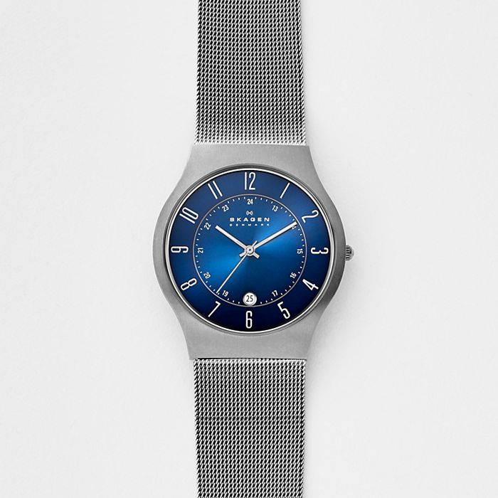 Skagen 233XLTTN นาฬิกาผู้ชาย Skagen รุ่น 233XLTTN, Grenen Titanium Gray Men's Watch