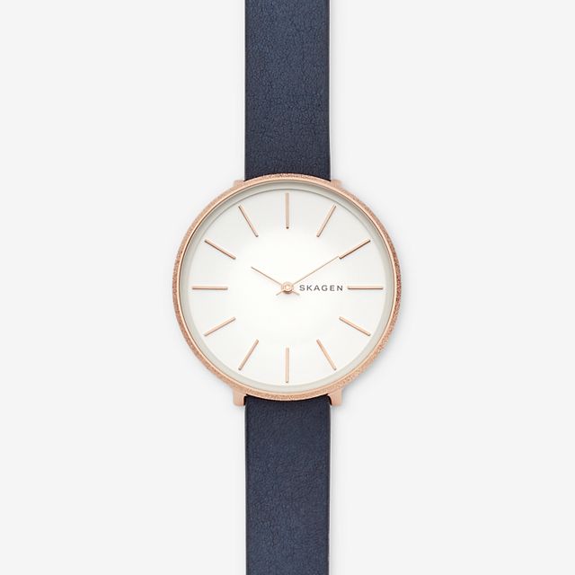 Skagen SKW2723 นาฬิกาผู้หญิง Skagen รุ่น SKW2723, Karolina Blue Leather Quartz Women's Watch
