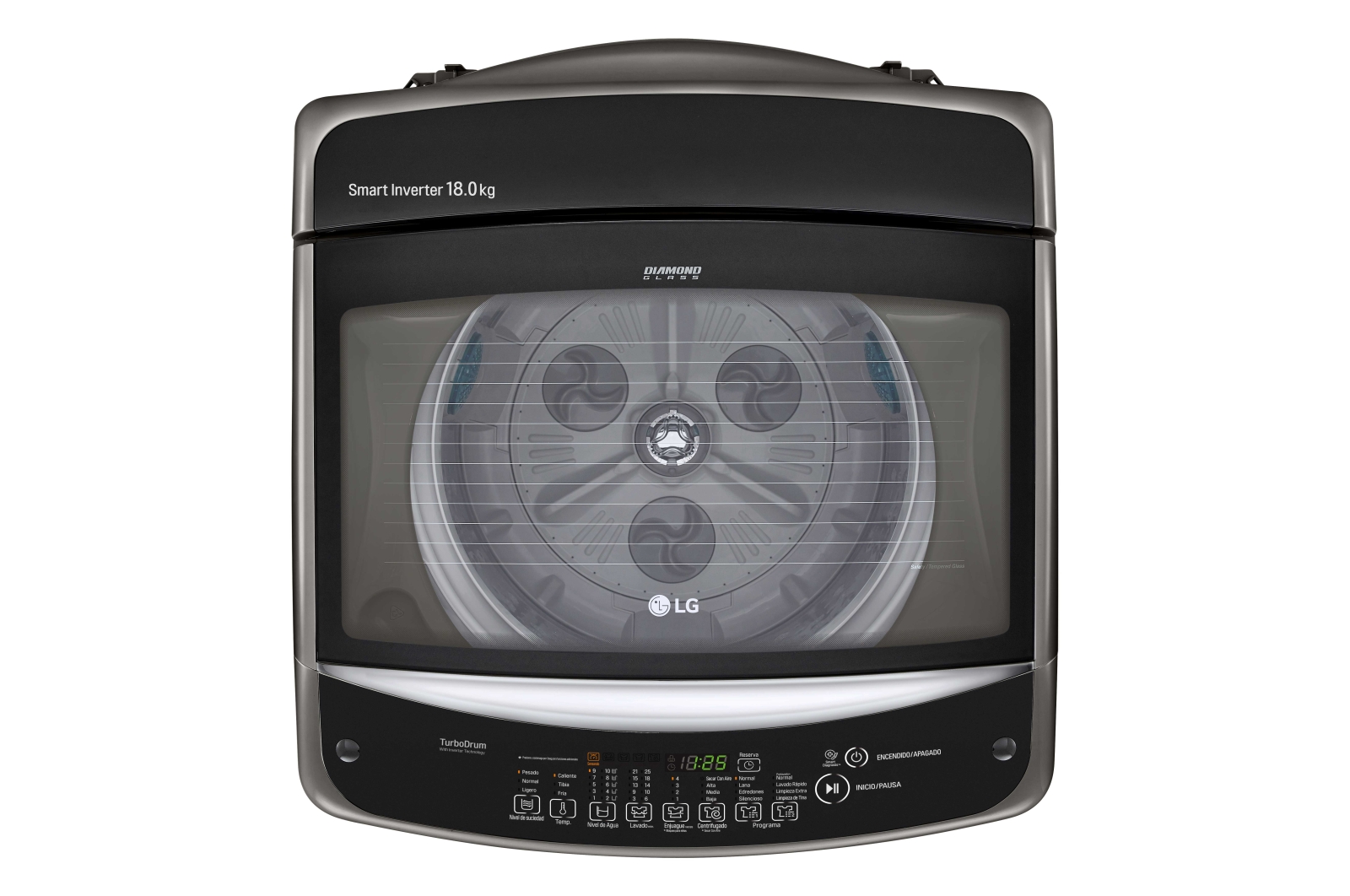 เครื่องซักผ้า LG 18 กก. สีเงิน ระบบ Smart Inverter รุ่น T2518VSAS T2518VSAT