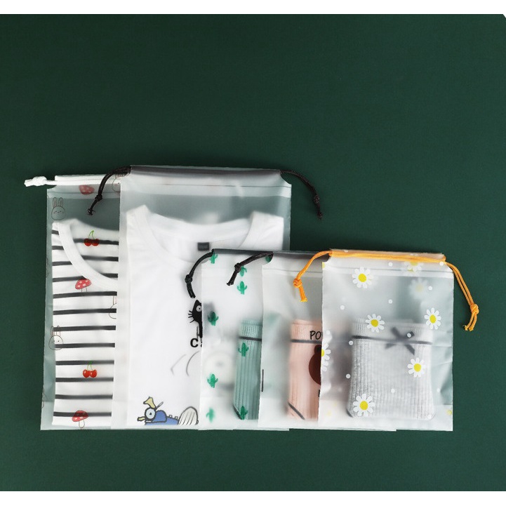 ถุงหูรูด ถุงจัดระเบียบ กันน้ำ กันฝุ่น ถุงหูรูดใส่ของ ถุงพลาสติก ถุงหมีบราวน์