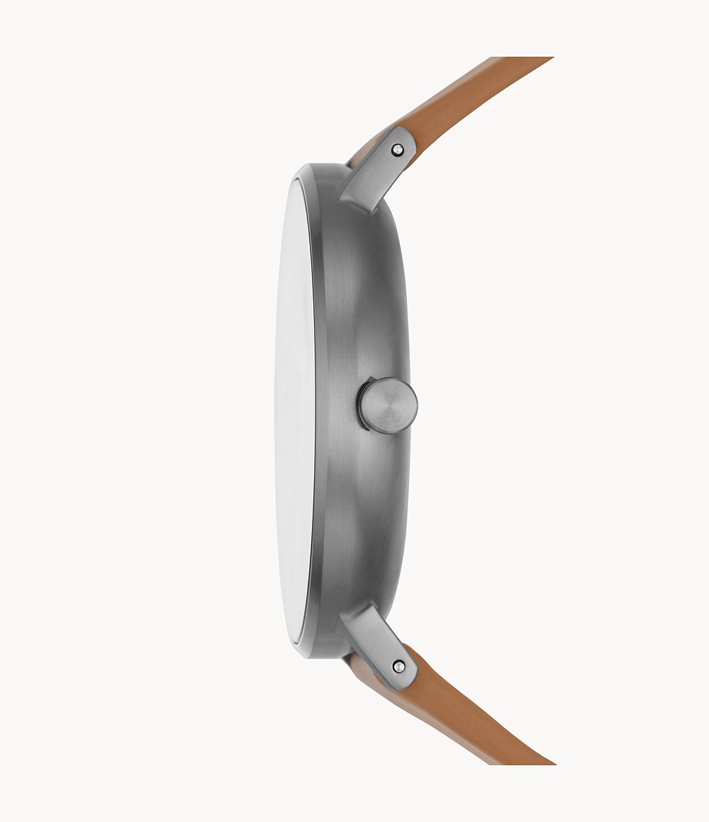 Skagen SKW6726 นาฬิกาผู้ชาย Aaren Naturals Cognac Strap Quartz Men's Watch