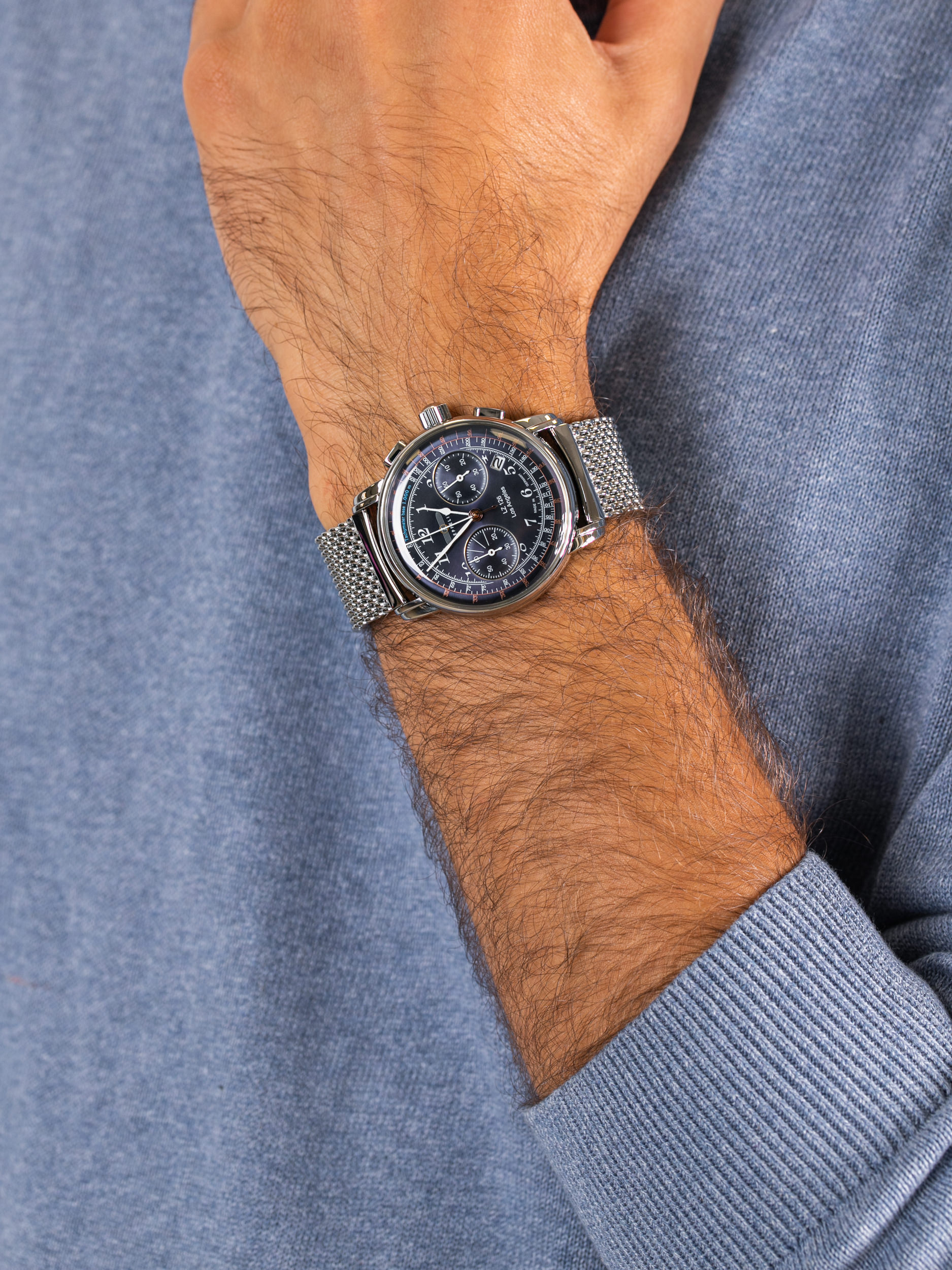 Zeppelin 7614M-3 นาฬิกาผู้ชาย Chronograph Quartz Men's Watch