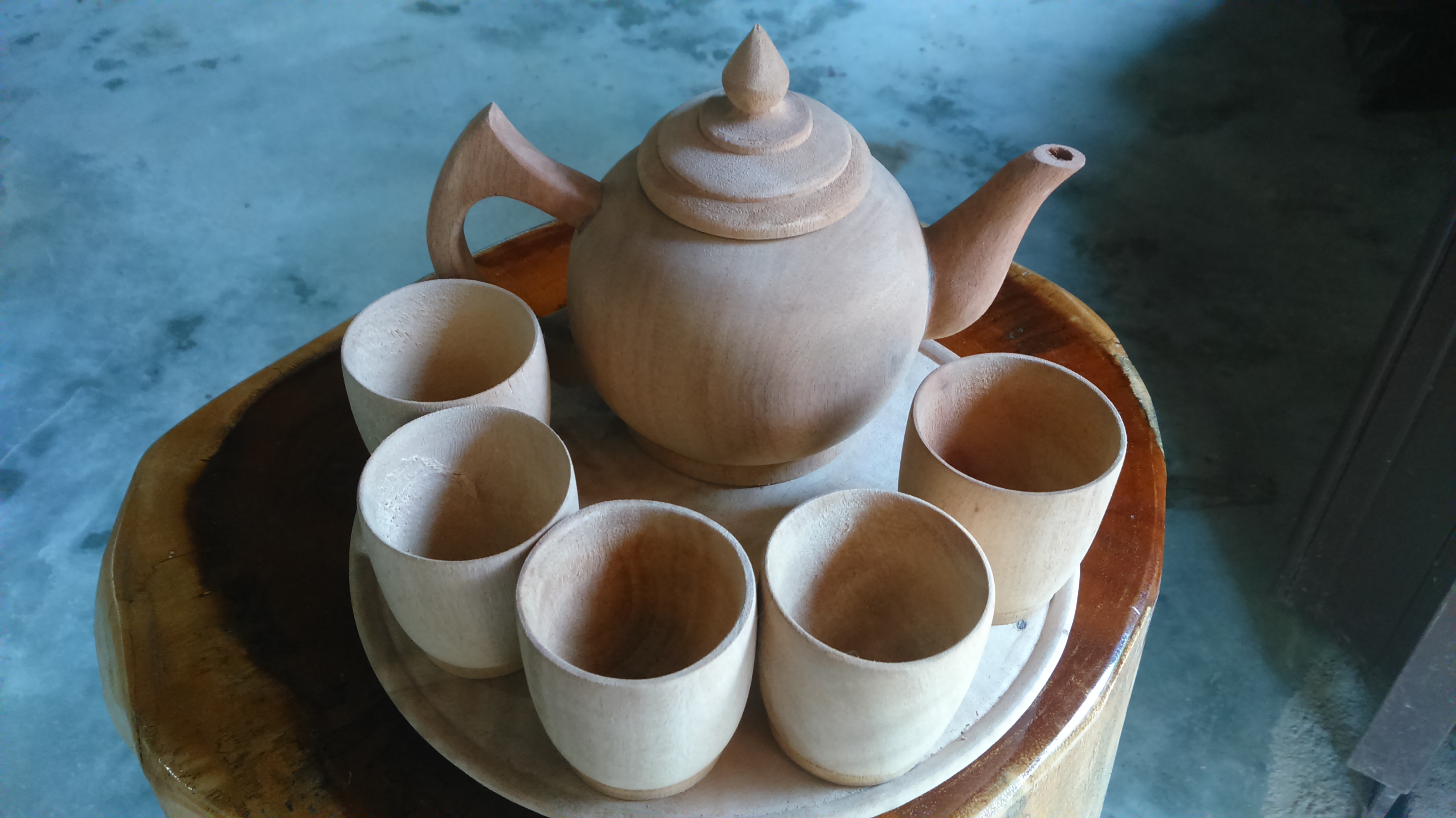 ชุดกาน้ำชา ไม้เทพทาโร