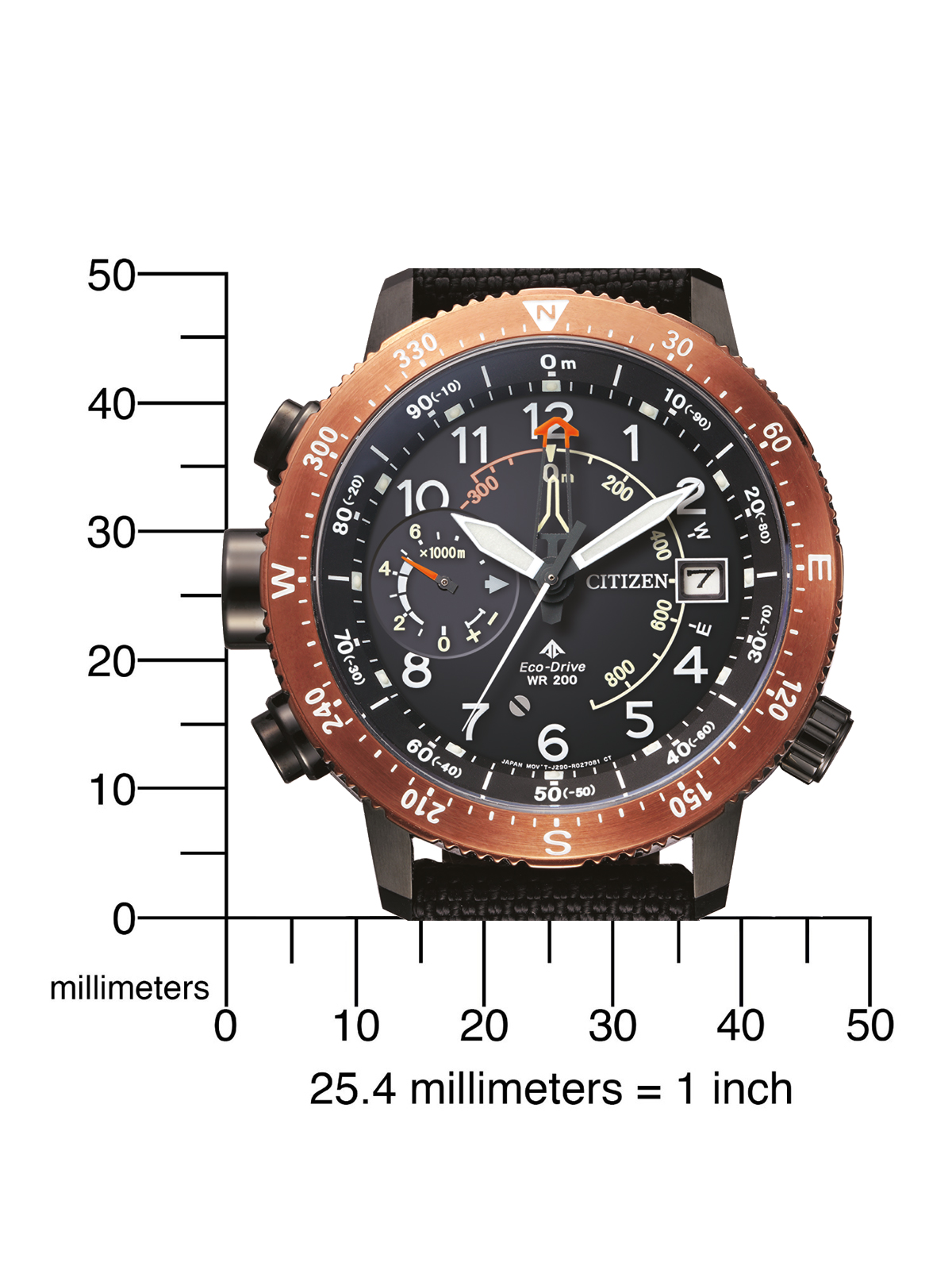 Citizen BN4049-11E นาฬิกาผู้ชาย Eco-Drive Promaster Sky Altichron Multichrono Pilot Men's Watch