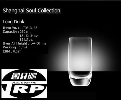แก้วลองดิ้ง,แก้วร็อค,แก้วทรงกลมยาว,แก้วน้ำ,Long Drink,รุ่น1LT03LD13E Shanghai Soul Lucaris,ความจุ13 1/2oz(380ml),Glassware,Thai แพ็ค6/24ใบ,กล่อง