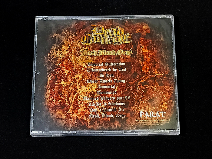 DEAD CARNAGE 'Flesh,Blood,Orgy' CD