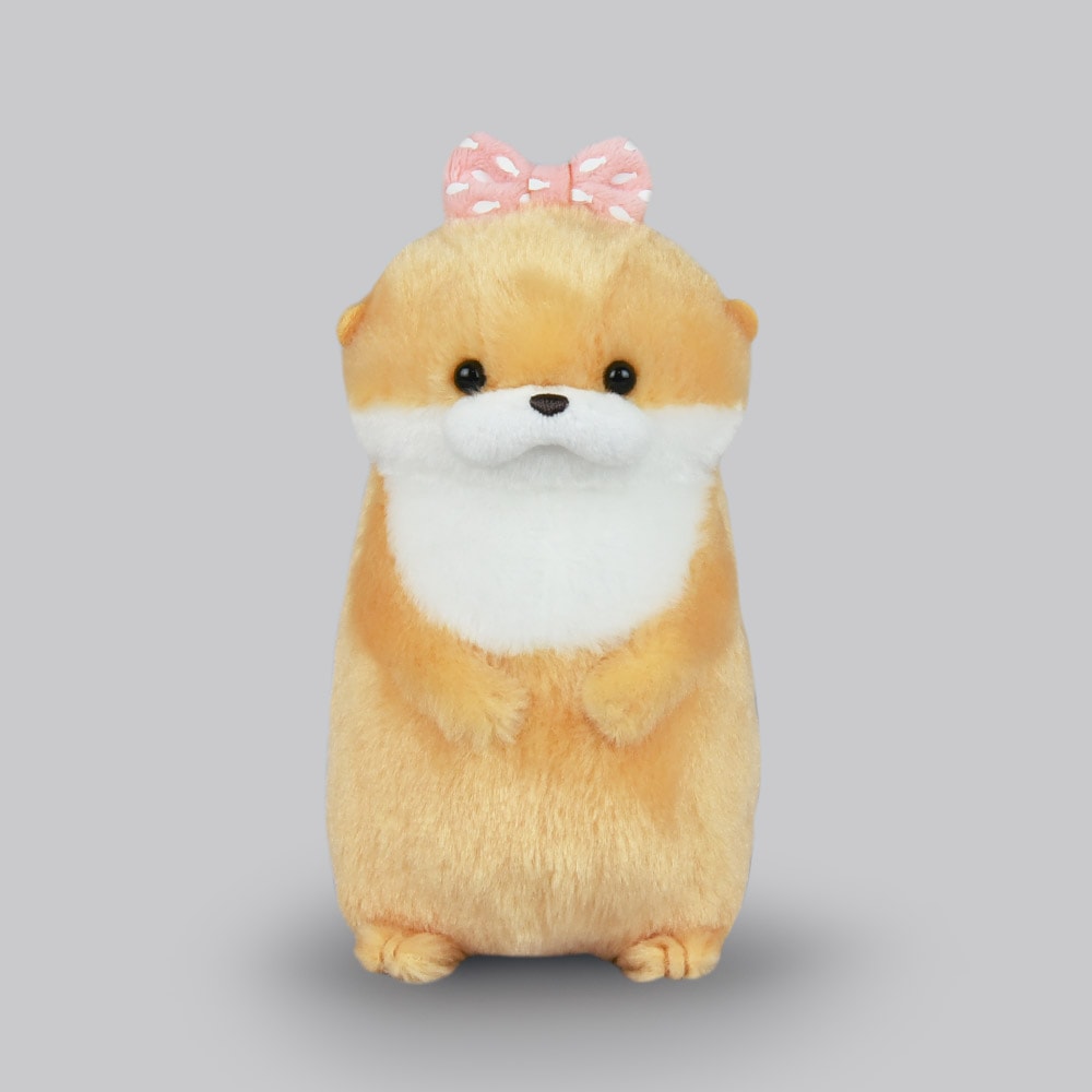 [PRE-ORDER] ตุ๊กตา น้องนาก โบว์สีชมพู นากทะเล Uso-yan Size 8 x 9 x 16 cm นำเข้าจากญี่ปุ่น カワウソうそやんSTウソチャン 704490