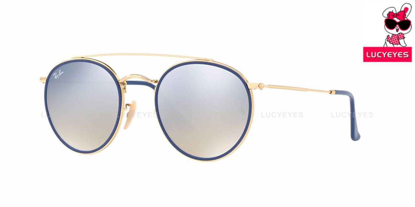 RayBan RB3647N 001/9U ROUND DOUBLE BRIDGE