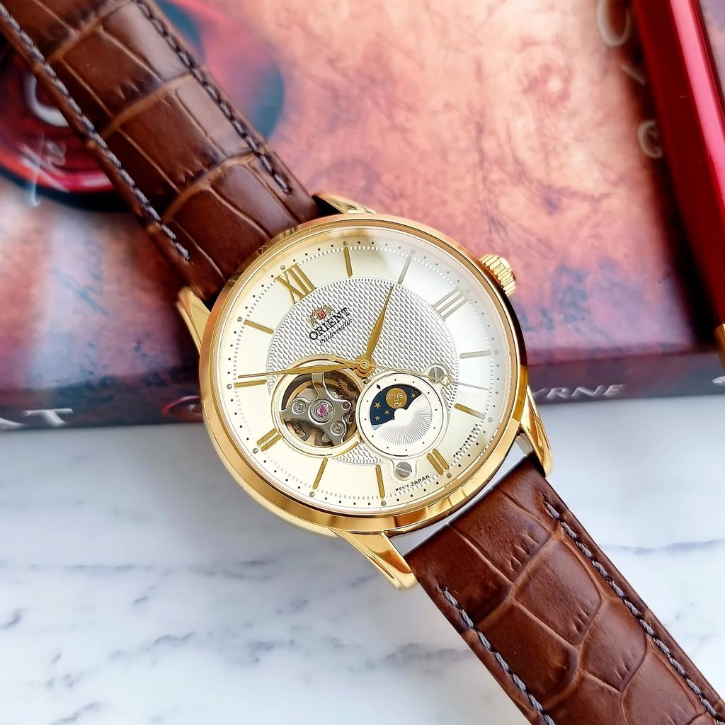 Orient RA-AS0010S10B นาฬิกาผู้ชาย Moonphase Automatic Men's Watch