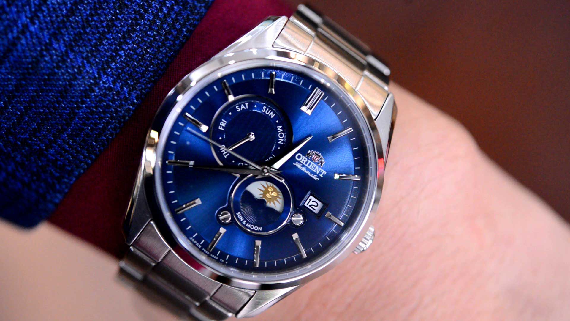 Orient RA-AK0303L00C นาฬิกาผู้ชาย Automatic Sun and Moon Men's Watch