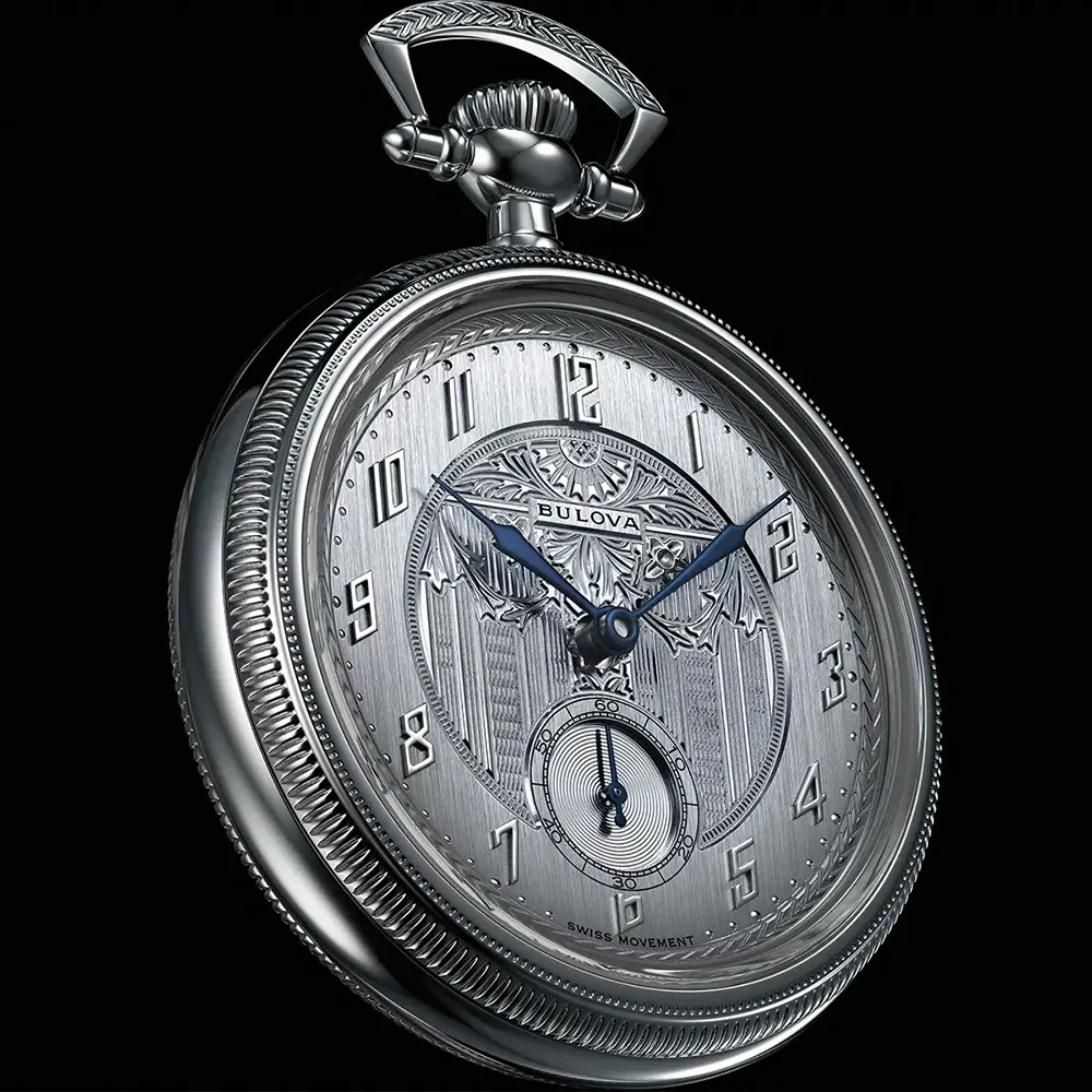 Bulova 96A325 นาฬิกาพก Bulova Archive Series Art Deco 150th Anniversary Pocket Watch Swiss Limited Edition of 350 Pcs.