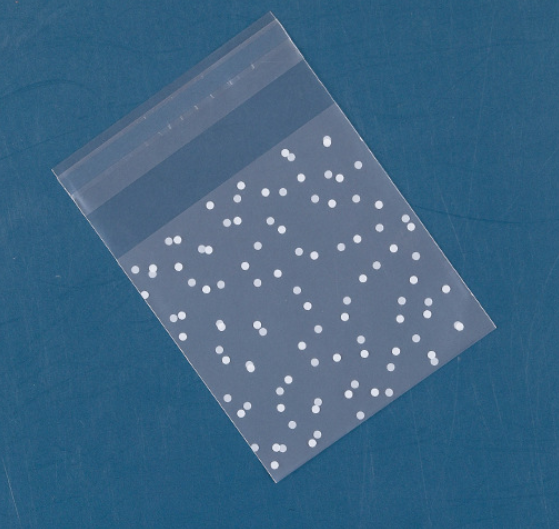 ถุงคุ๊กกี้ ฝากาว (ถุงใส ถุงขุ่น ถุงลายจุด) หลายขนาด จำนวน 95-100 ชิ้นต่อแพ็ค