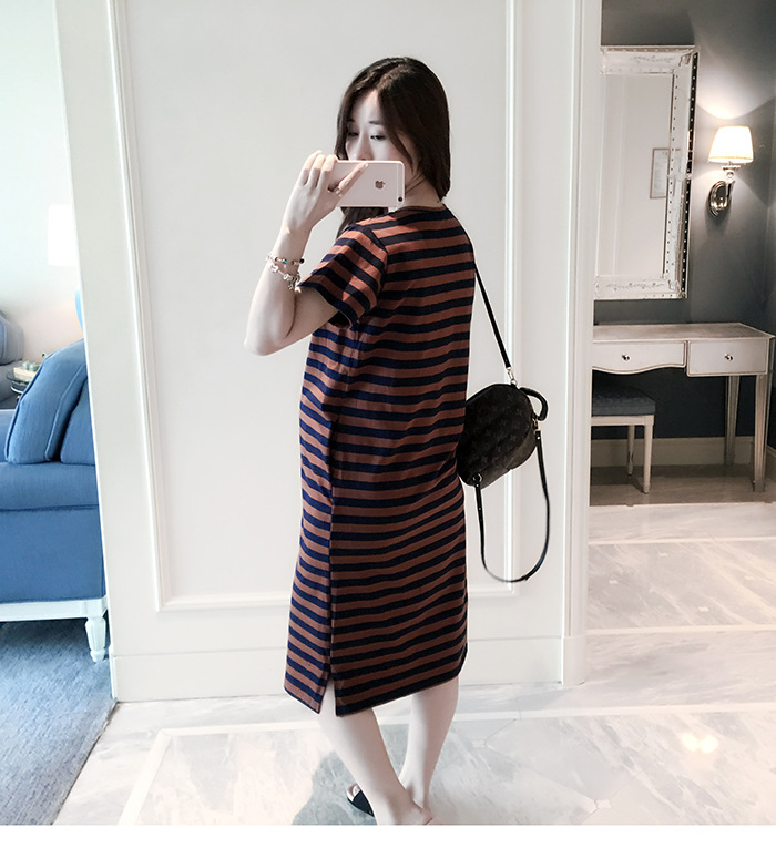 ชุดคลุมท้องแฟชั่นน่ารัก ผ้ายืดนิ่ม ไม่ร้อน มีกระเป๋าข้าง ลายและสี สวยค่ะ M L XL XXL