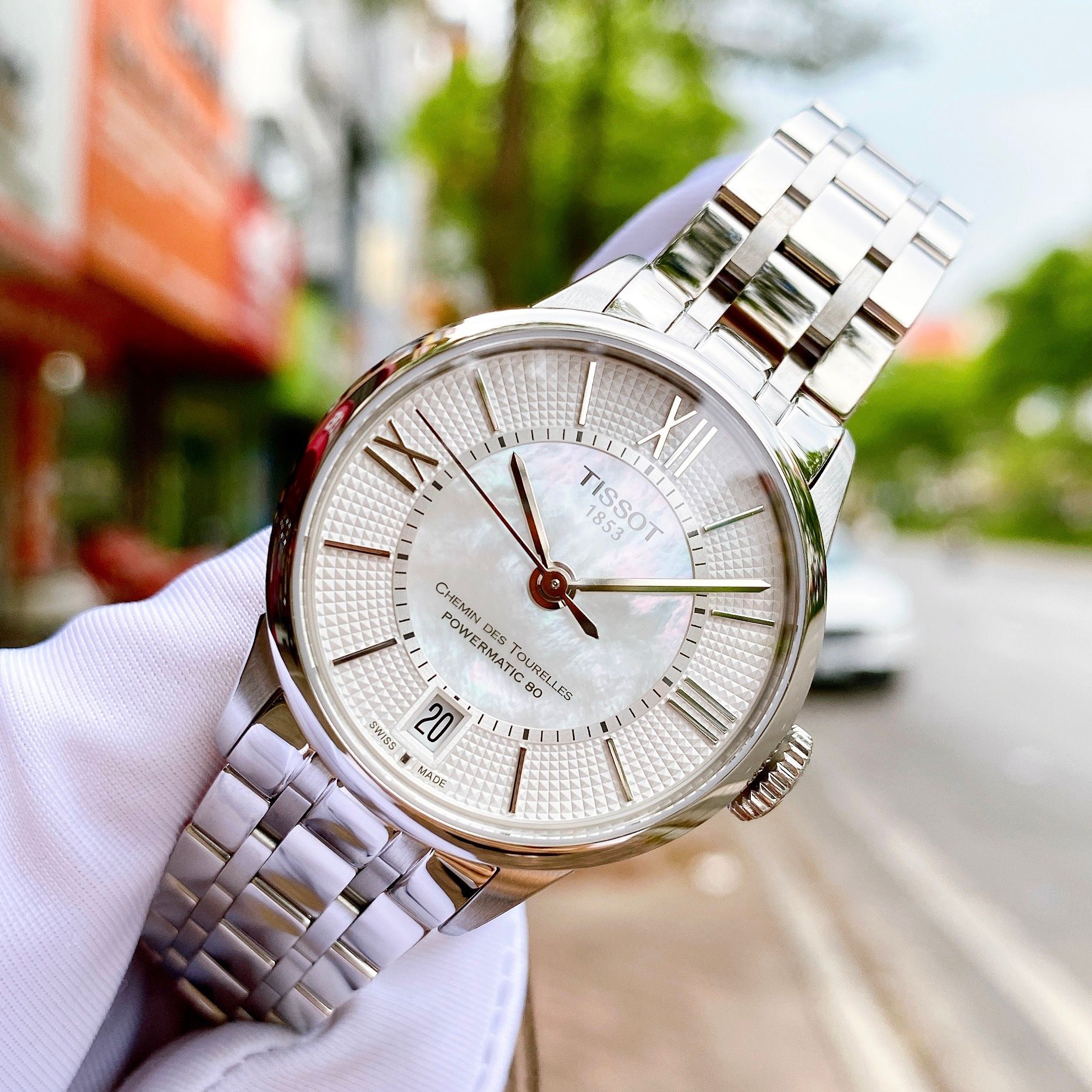 Tissot T099.207.11.118.00 นาฬิกาผู้หญิง Chemin des Tourelles Powermatic 80 Automatic Women's Watch