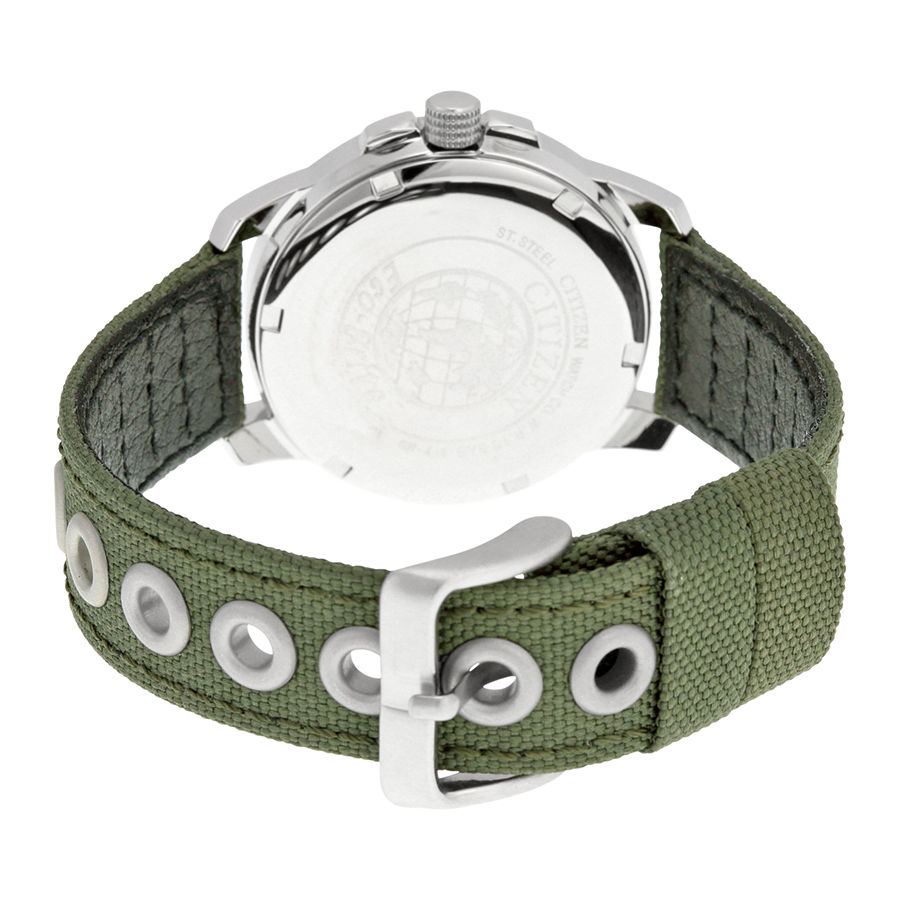 Citizen BM8180-03E นาฬิกาข้อมือผู้ชาย Eco-Drive Military Canvas Sports Men's Watch