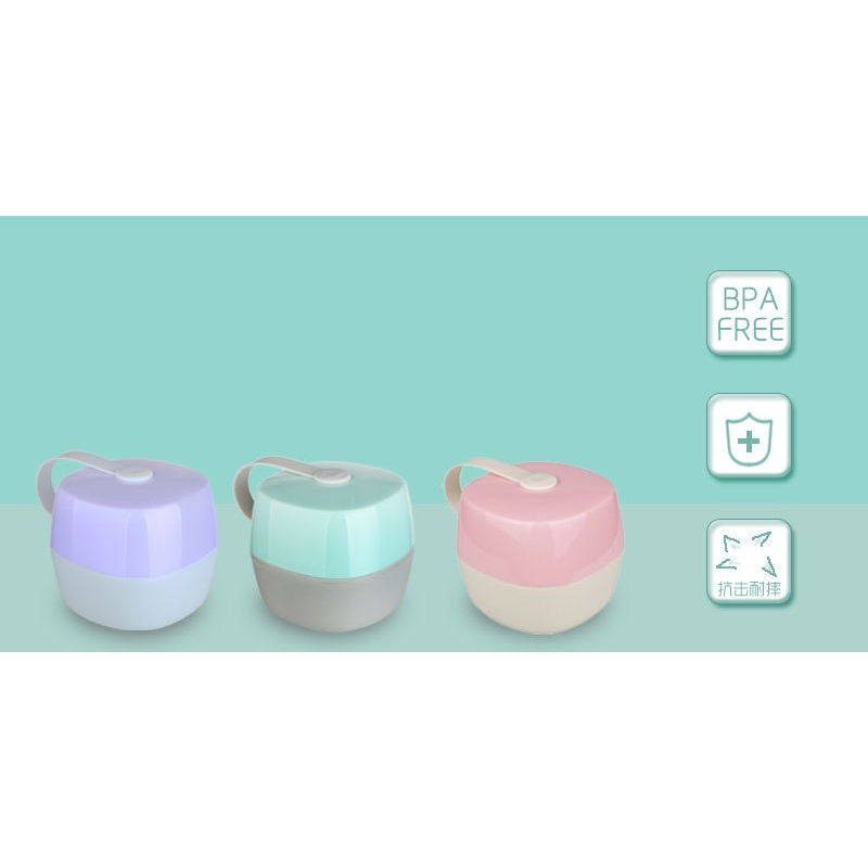 กล่องเก็บจุกนมรุ่นปากกว้าง จุกหลอกแบบพกพา มีฝาปิด มีหูหิ้ว กล่องเก็บยางกัด