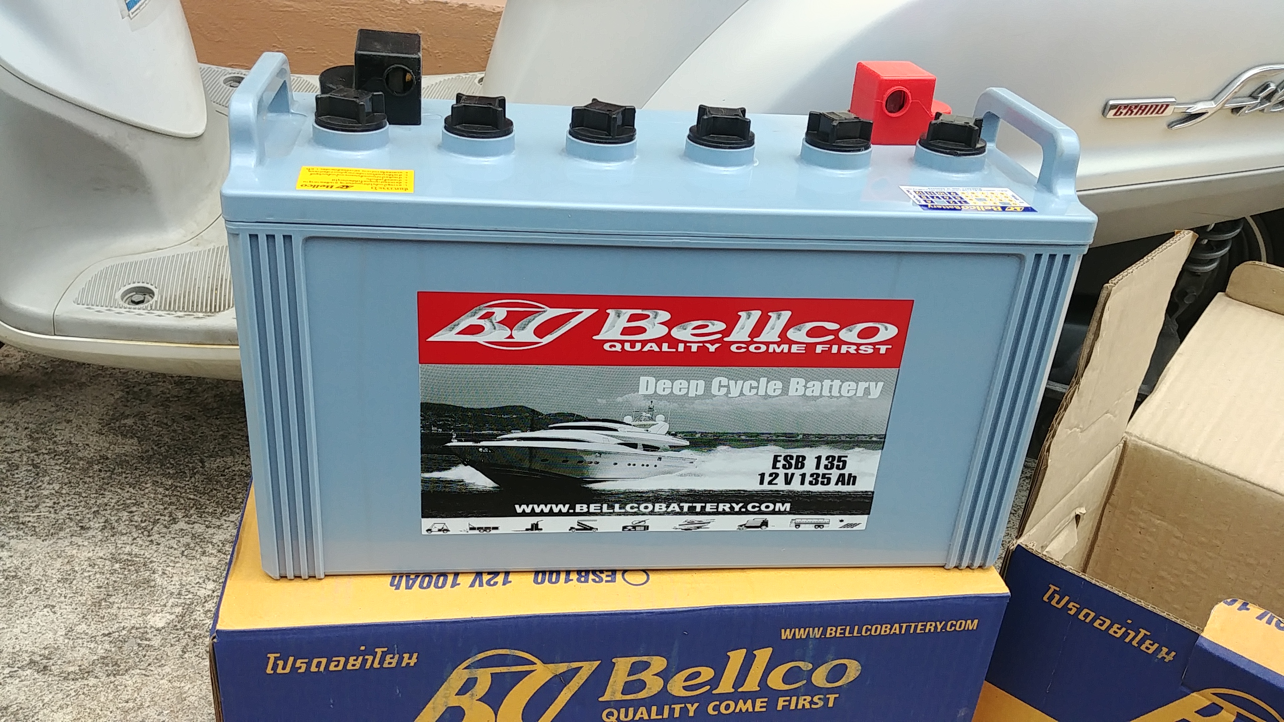 12V 165AH แบตเตอรี่ DEEP น้ำ Bellco