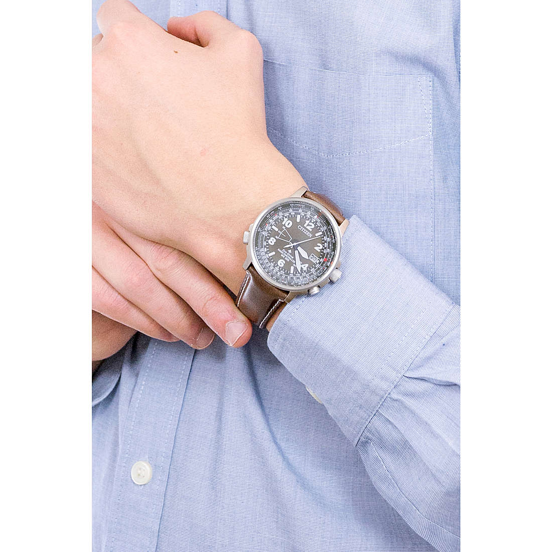 Citizen CB0240-29X นาฬิกาผู้ชาย Eco-Drive Promaster Sky Radio Controlled Pilot Men's Watch