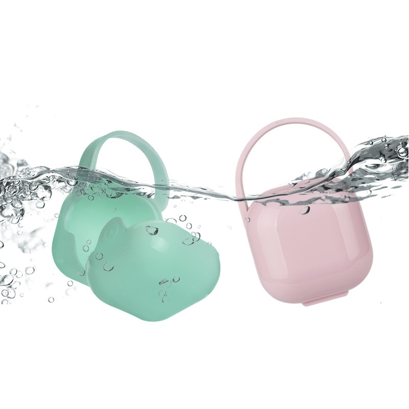 กล่องกันฝุ่น แขวนได้ กล่องจุกนมแบบพกพา ใส่จุกหลอก BPA Free เก็บจุกนม