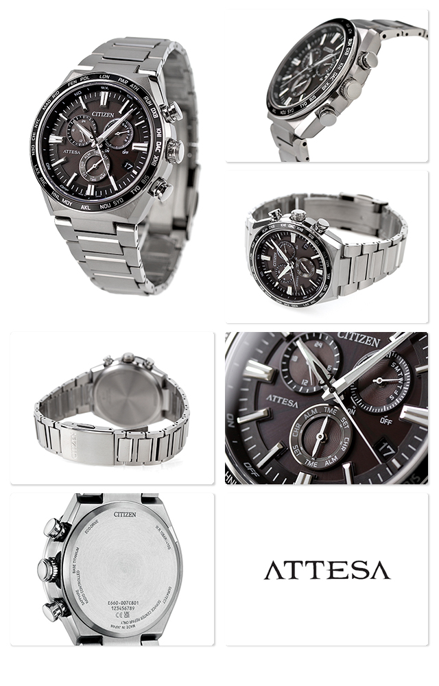 Citizen CB5966-69E นาฬิกาผู้ชาย Attesa Atomic Timekeeping / Super Titanium™ Eco-Drive Men's Watch