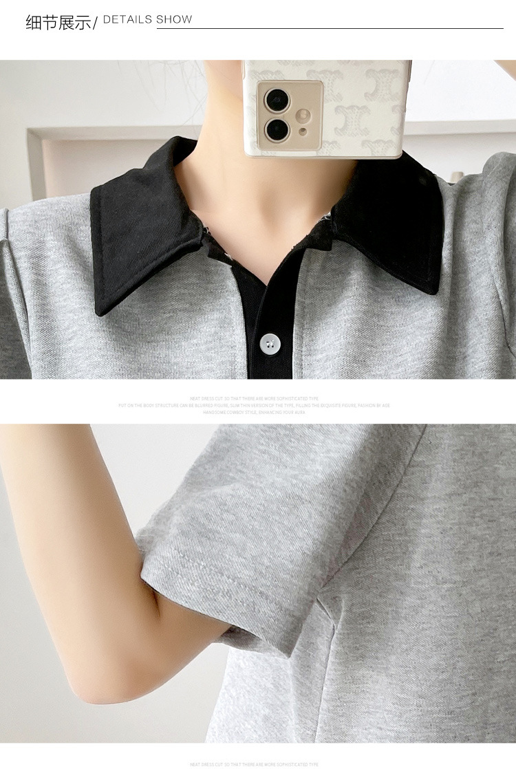 เดรสคลุมท้องแฟชั่นสบายๆ คอปก กระดุมเปิดให้นมได้ ใส่ดี ไม่ร้อน ผ้าเนื้อนิ่ม M L XL XXL