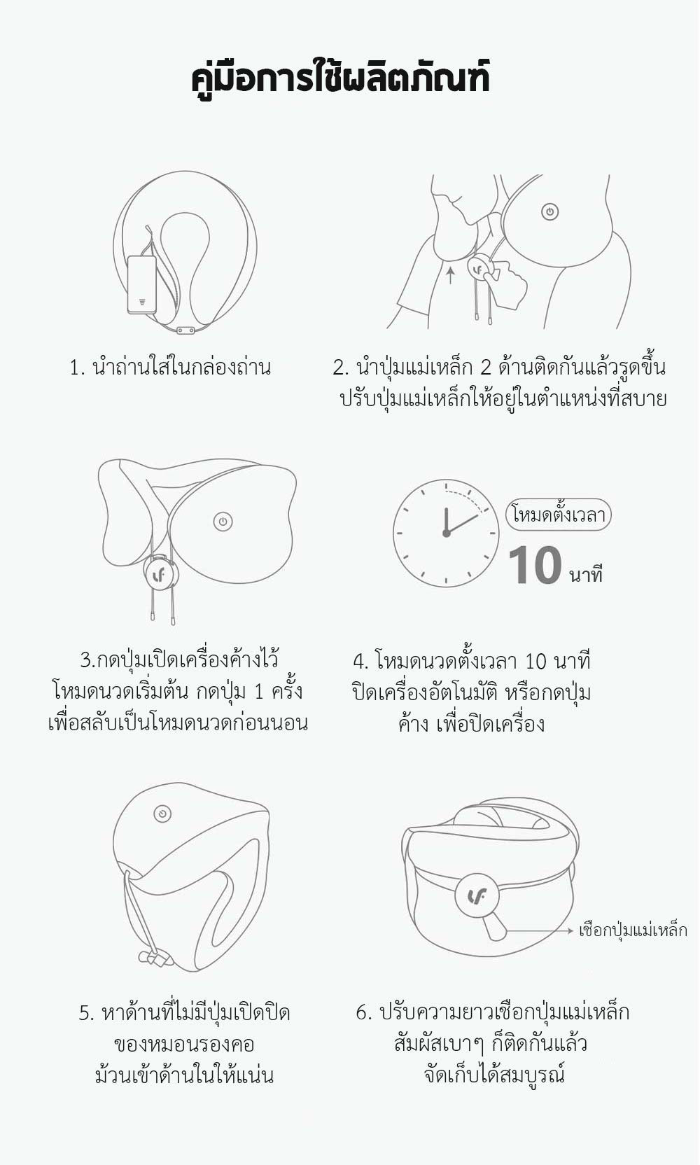 Xiaomi LERAVAN Massage Neck Pillow (Fashion) - หมอนนวดคอ LERAVAN รุ่นแฟชั่น