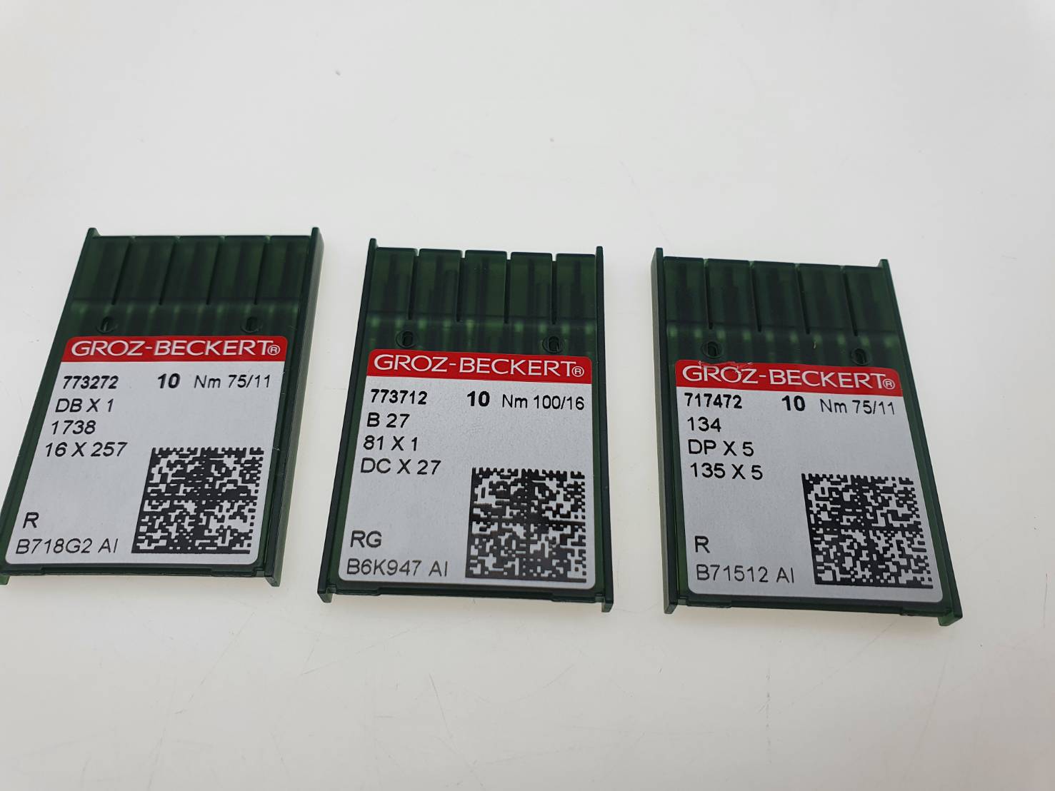 Groz-Beckert DPX5,DBx1,DCx27 เข็มเยอรมันคุณภาพสูงสำหรับงานผ้าคุณภาพสูง จำนวน 1 กล่อง 10เล่ม