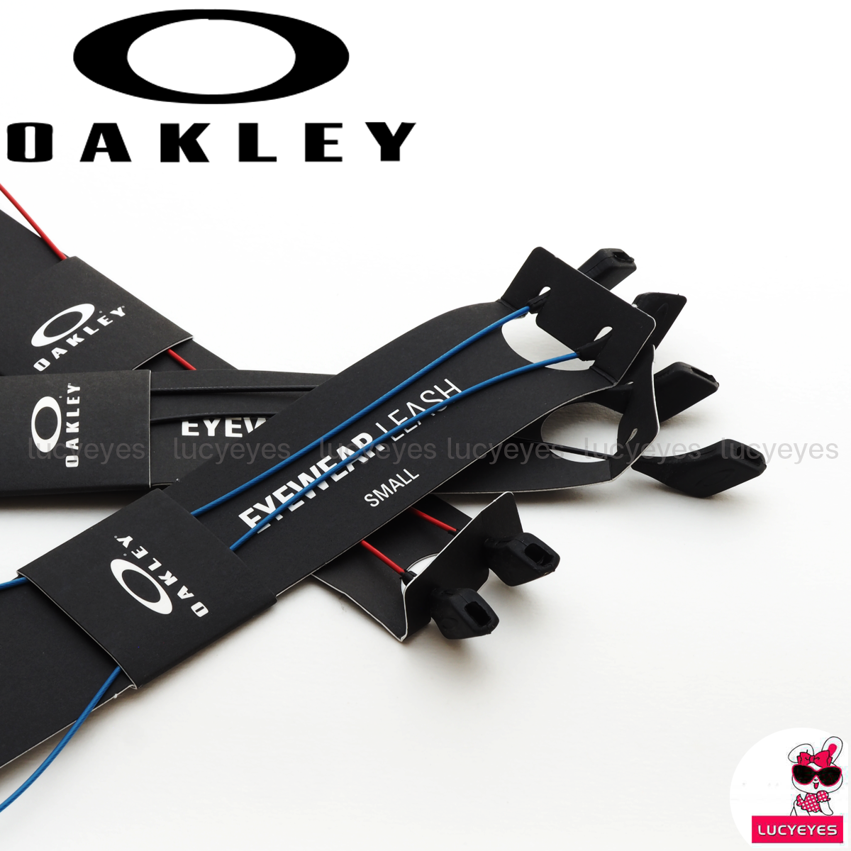 OAKLEY สายคล้องแว่น แบบสลิงเสียบที่ปลายขา สีแดง