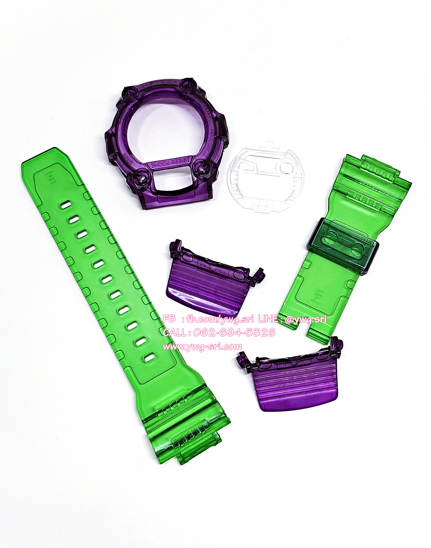 กรอบสาย G-SHOCK สีเขียวสลับม่วงแบบใส ใส่ได้กับรุ่น G-7900 ,GW-7900 ,GR-7900