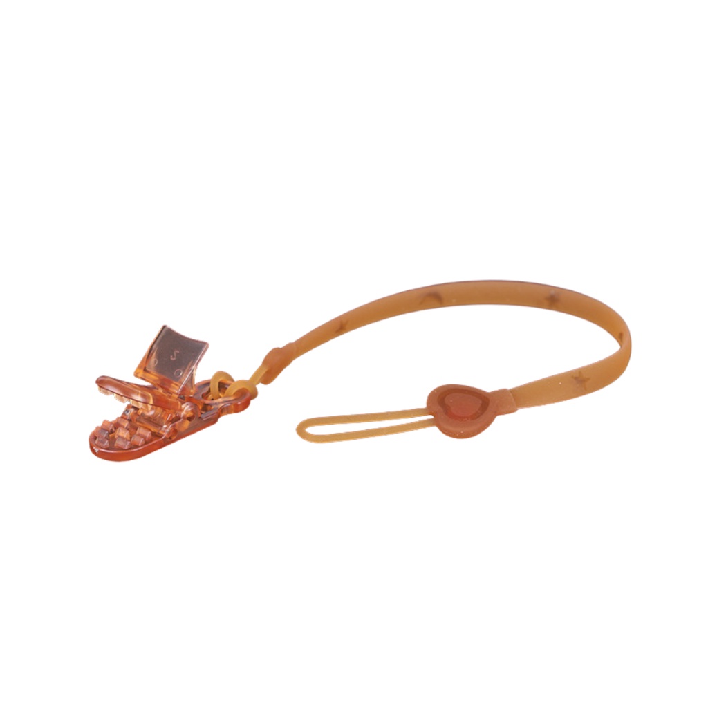 สายคลิปซิลิโคน - ลายดาว คลิปหนีบ สายคล้องซิลิโคนกันหล่น