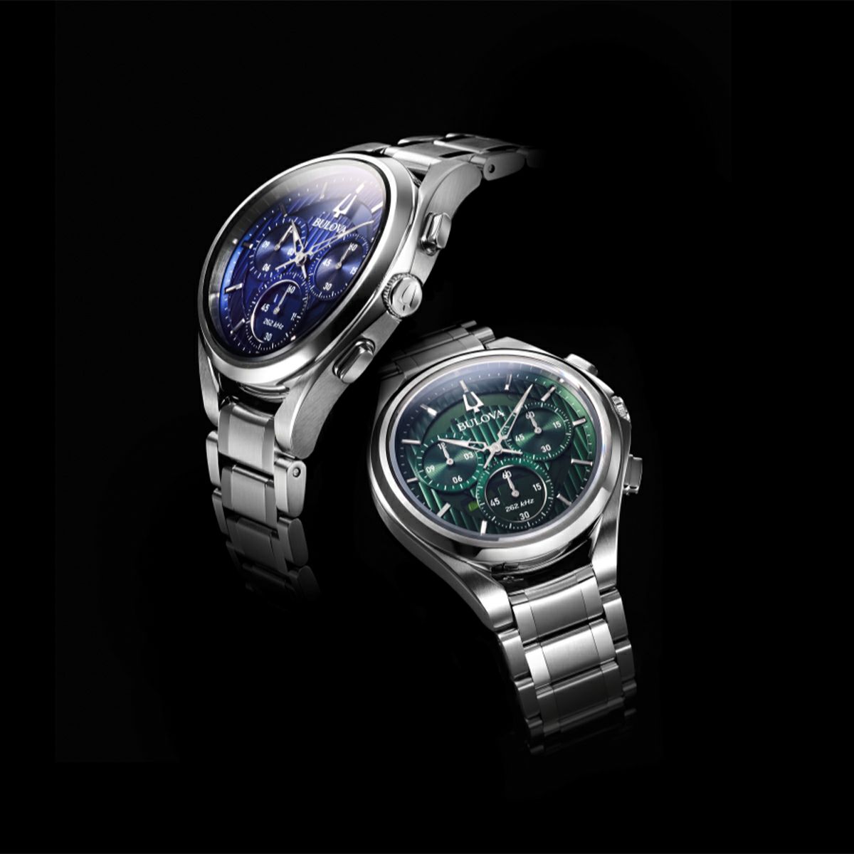 Bulova 96A302 นาฬิาผู้ชาย Curv Precision 262 kHz Quartz Chronograph Men's Watch