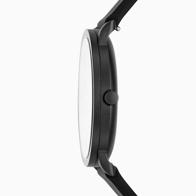 Skagen SKW6612 นาฬิกาผู้ชาย Colden Three-Hand Black Silicone Quartz Men's Watch