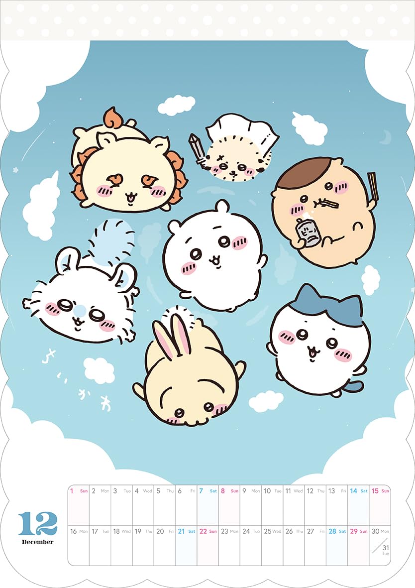 [PRE-ORDER] ปฏิทิน 2024 Chiikawa Calendar 2024 ปฏิทินแขวนผนัง ลายชิกาวะ Size B4 (364 × 257mm) จำนวนหน้า 12 หน้า ปฏิทินญี่ปุ่น นำเข้าจากญี่ปุ่น