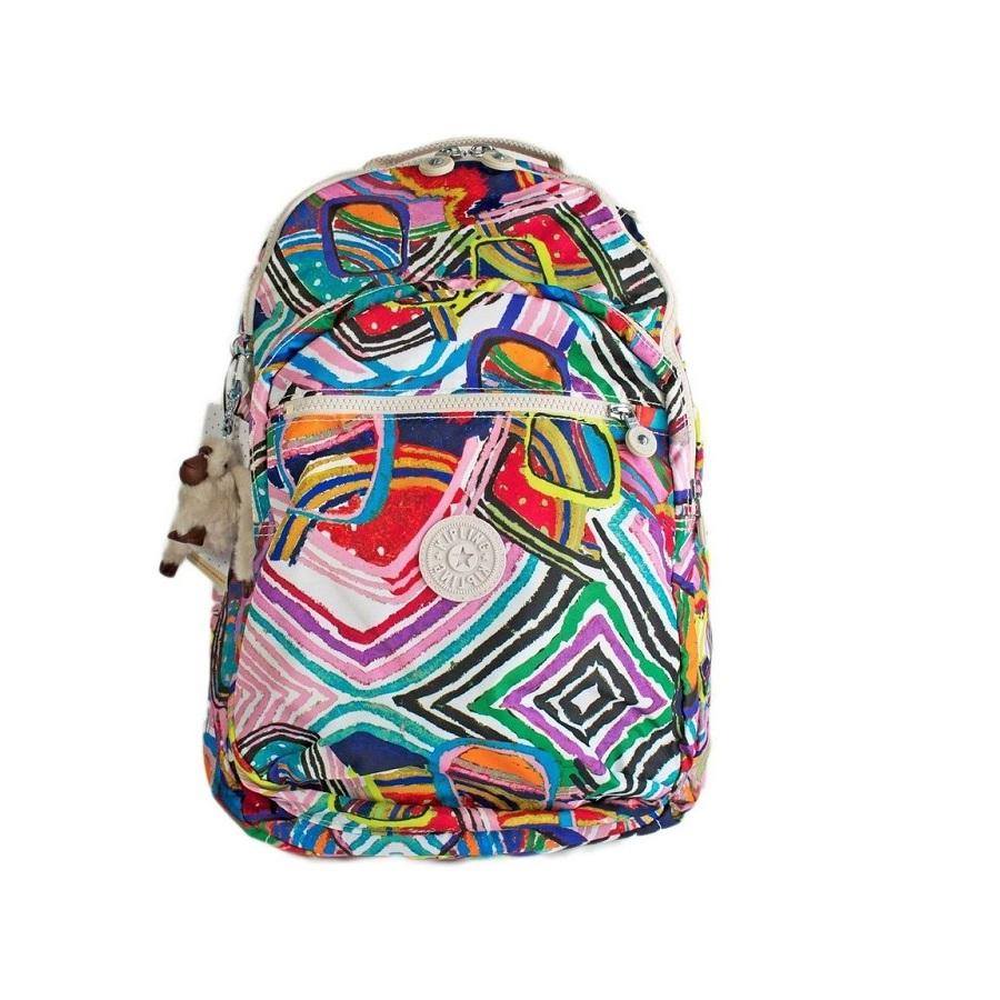 กระเป๋าเป้ Kipling backpack BP3447/685 Seoul ลายชมพูลิงเทา