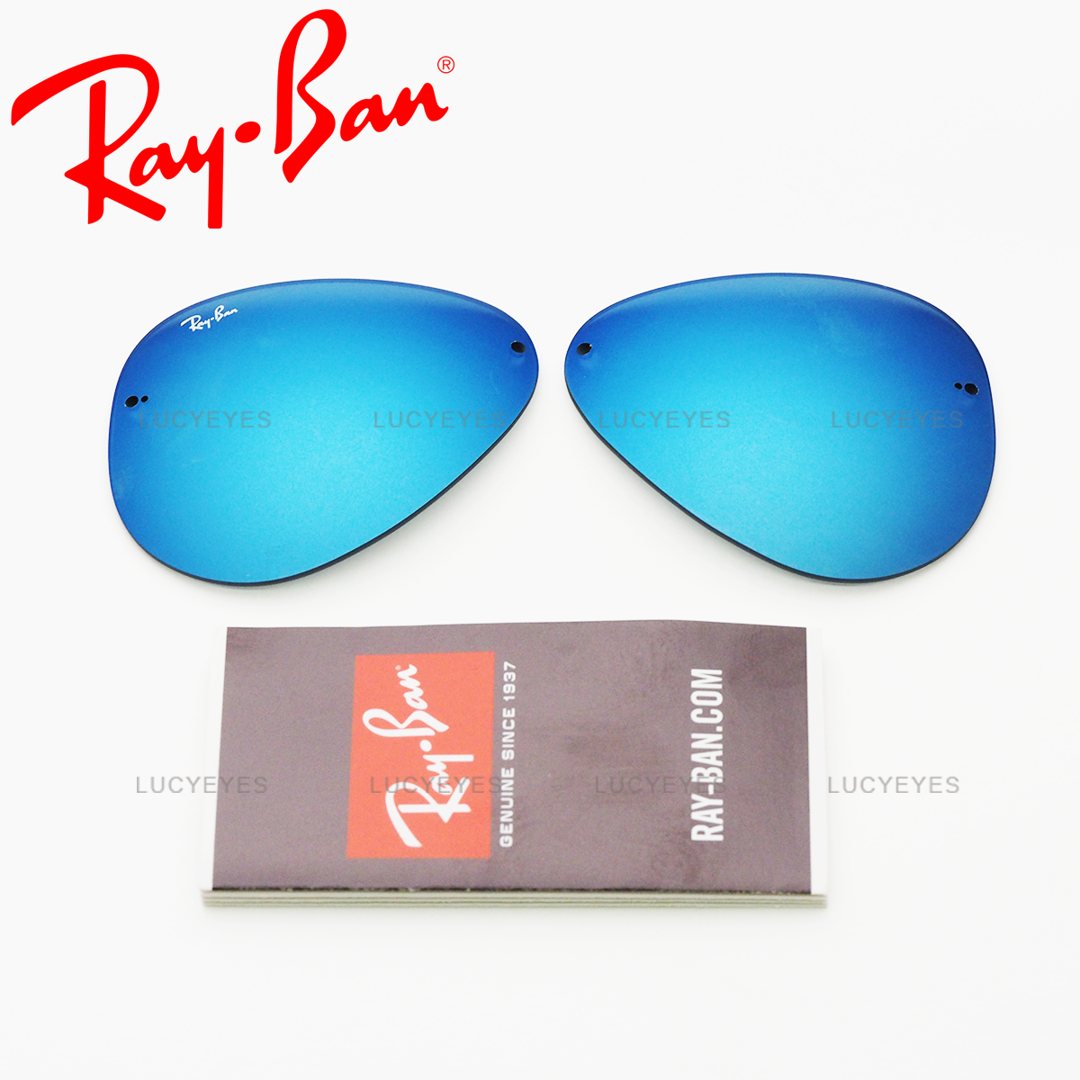 เลนส์ RAYBAN แท้ 100% RB3449 004/55 เลนส์สีปรอทฟ้า