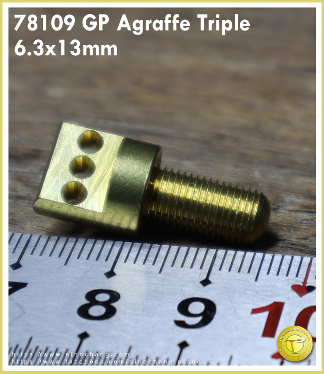 78109 GP Agraffe Triple 6.3x13mm