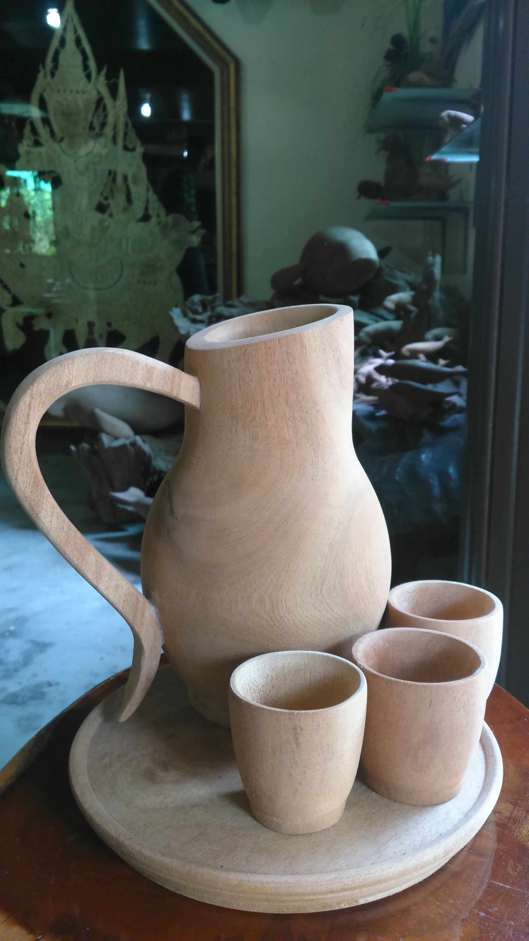 เหยือกน้ำ พร้อมแก้ว ไม้เทพทาโร