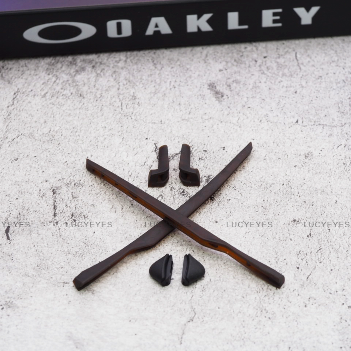 ชุดยางขาแว่น + แป้นจมูก OAKLEY OO9264, MAINLINK สีน้ำตาล