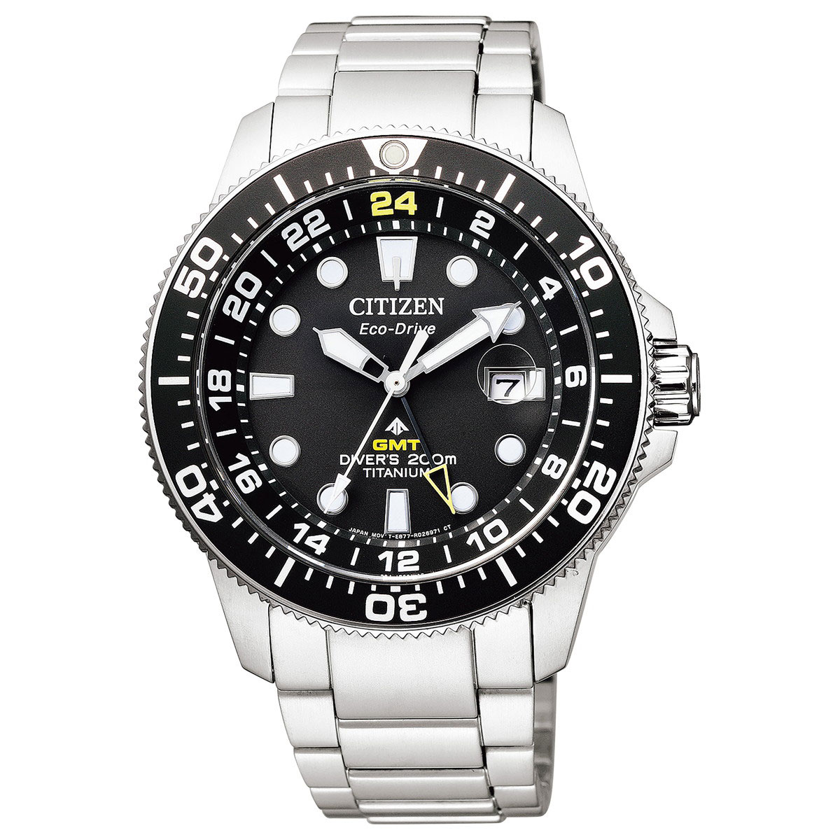 Citizen BJ7110-89E นาฬิกาผู้ชาย Citizen Promaster Marine Eco-Drive Super Titanium GMT Diver Men's Watch