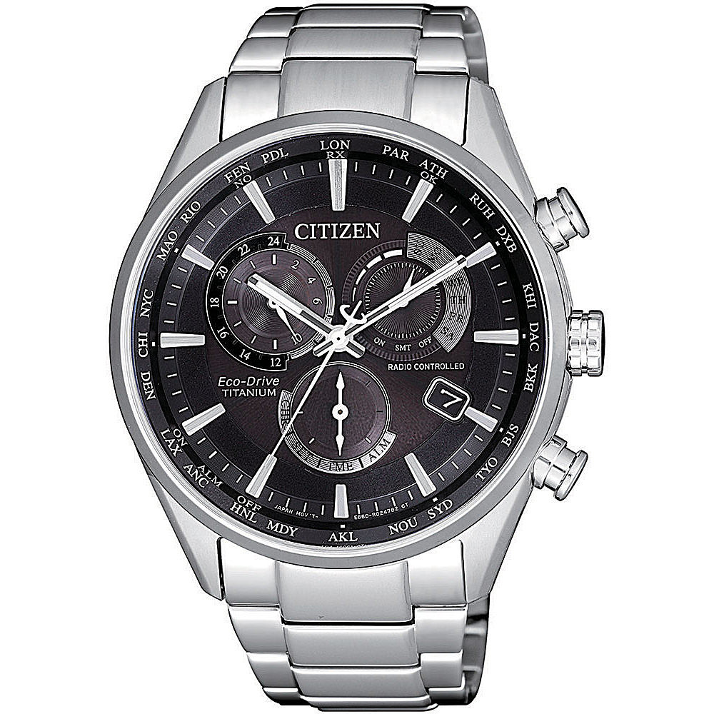 Citizen CB5020-87E นาฬิกาผู้ชาย Eco-Drive Radio Controlled Chronograph Titanium Men's Watch