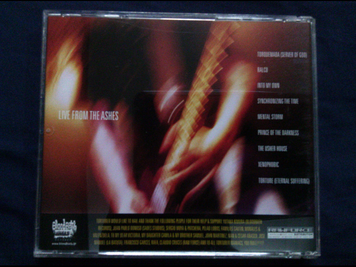 TORTURER'Live From The Ashes' CD.