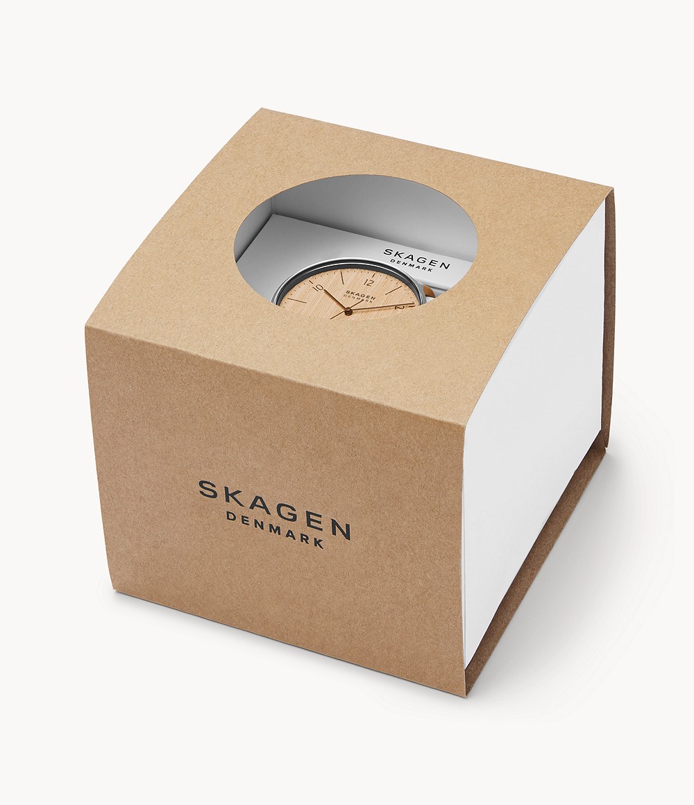 Skagen SKW6746 นาฬิกาผู้ชาย Aaren Naturals Limited Edition Wood Veneer Strap Quartz Men's Watch