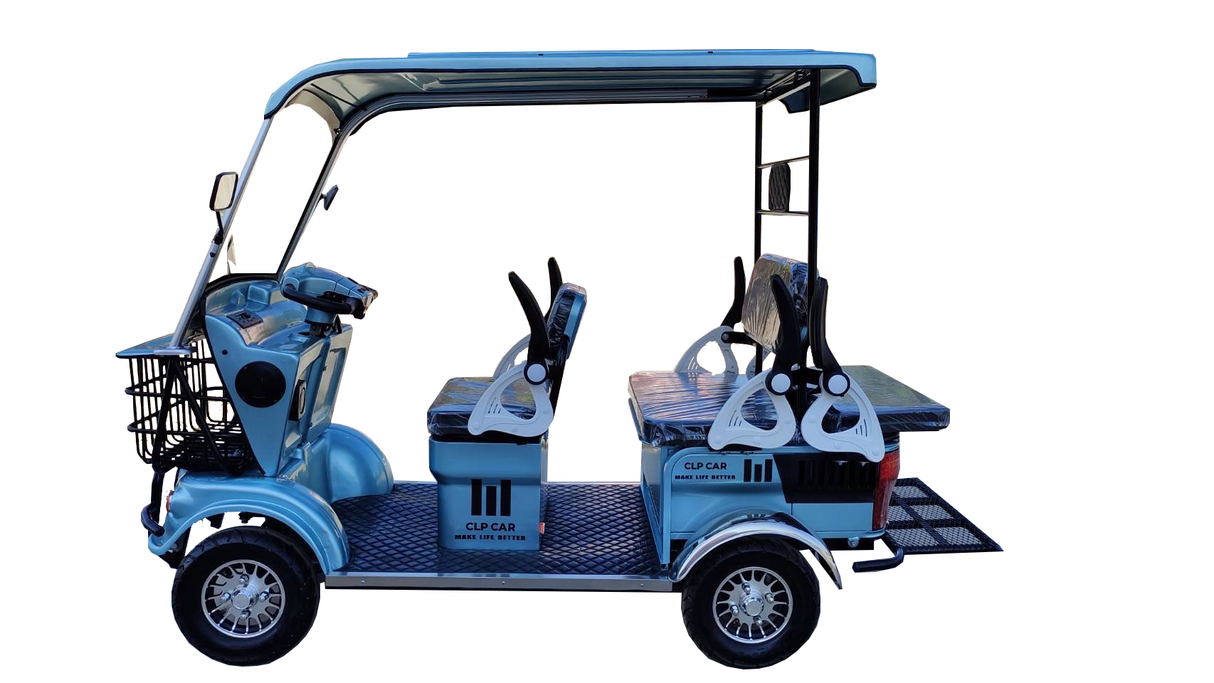 รถไฟฟ้า 4 ล้อ 4-5 ที่นั่ง รุ่น M-01T ยี่ห้อ CLP CAR ขับแฮนด์บิด